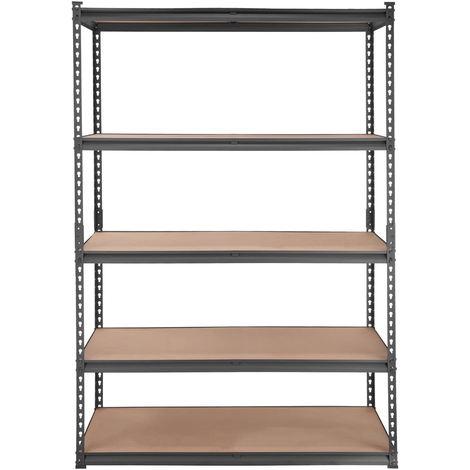 Heavy Duty Metal Storage Shelving Unit 5 Tier Adjustable Rack Black_voghion.com